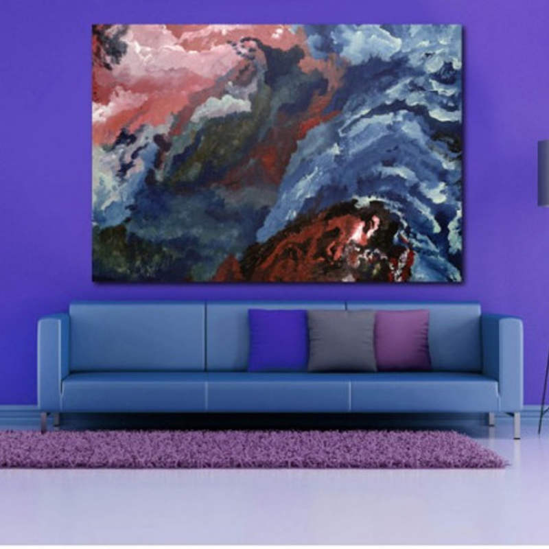 Πίνακας σε καμβά με Ζωγραφική Waterfall by Severe Artism